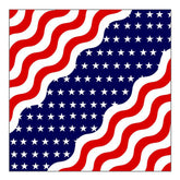Wholesale DELUXE AMERICAN USA WAVY FLAG BIKER BANDANA (Sold by the piece or dozen)